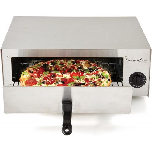  [아마존베스트]Continental Electric Professional Series PS75891 Pizza Oven Baker and Frozen Snack Oven, Stainless Steel