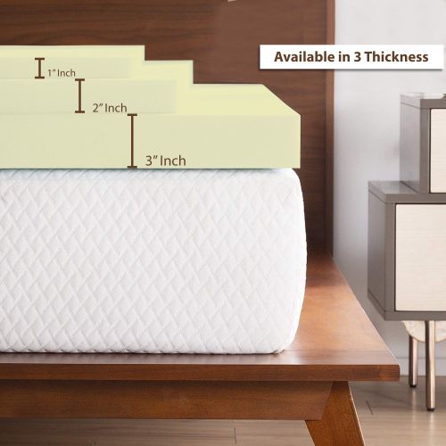  Continental Sleep, 2 High-Density Foam Mattress Topper with Orthopedic Cover-Twin Size