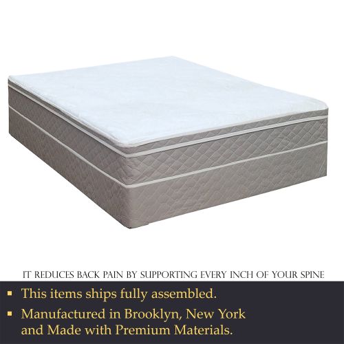  Continental Sleep 10 Euro Top Innerspring Medium Plush Mattress and 8 Box Spring