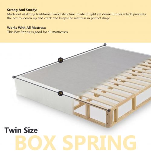  Continental Sleep, Innerspring System Waterproof Vinyl Innerspring Mattress, Ideal for Institutional and Home Health Care Use and 8 Split Box Spring, Twin Size