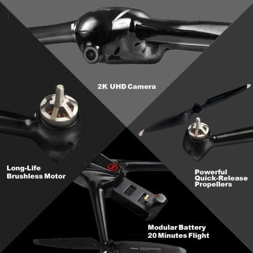  Contixo F18 RC Quadcopter 1080P HD Live FPV Video Wifi Camera Drone 2.4GHz 4 Channels 6-Axis GPS RTH App Control Brushless Motors 7.4V 2100mAh Up to 18min Fly