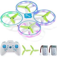 Contixo TD1 Mini Drone for Kids and Beginners - Kids Drones Age 8-12 with LED Light, Quadcopter Indoor toy with Headless Mode, 3D Flip, Altitude Hold, 2 Batteries, Gift Toys for Boys and Girls (Blue)