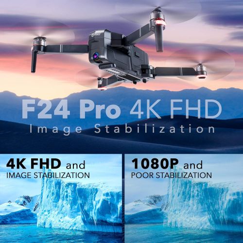  Contixo F24 Pro drones with camera for adults 4K UHD Foldable RC Quadcopter GPS Return Home, FPV Camera Compatible with VR - 30 Minutes Flight Time - Foldable Brushless Motors - Wi