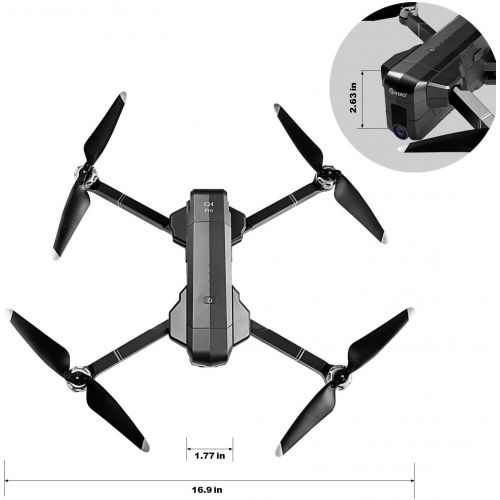  Contixo F24 Pro 4K Quadcopter UHD FPV GPS Foldable Drones - 30 Minutes Longest Flight Time - Brushless Drone with Camera for Adults - Compatible with VR Headset - Carrying Case