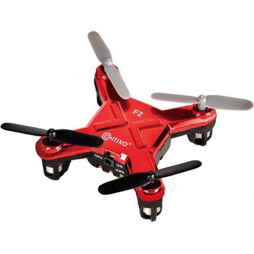  Contixo Mini Pocket Drone 4CH 6 Axis Gyro RC Micro Quadcopter with 3D Flip, Intelligent Fixed Altitude (Hover Mode) (Red)