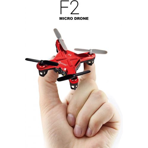  Contixo Mini Pocket Drone 4CH 6 Axis Gyro RC Micro Quadcopter with 3D Flip, Intelligent Fixed Altitude (Hover Mode) (Red)