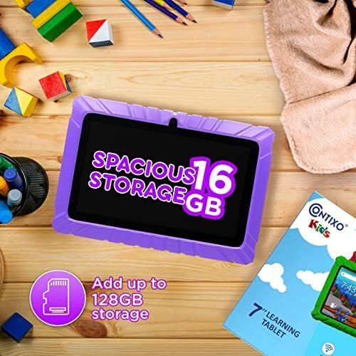  [아마존베스트]Contixo V8-2 7 inch Kids Tablets - Tablet for Kids with Parental Control - Android Tablet 16 GB HD Display Durable Case & Screen Protector WiFi Camera-Learning Toys for 2 to 10 Yea