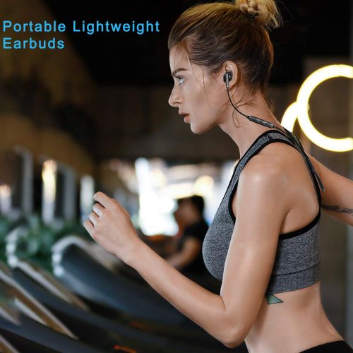  Contixo B3 Active Noise Cancelling Headphones Bluetooth Headphones Wireless Headphones Stereo Earbuds with Mic, Bluetooth 4.2 Sports Neckband Headset 8 Hrs Playtime - Black