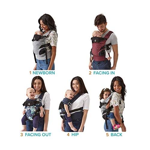  Contours Journey 5-in-1 Child & Baby Carrier, 5 Carrying Positions, Graphite Grey