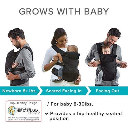  Contours Love 3-in-1 Child & Baby Carrier with 3 Seating Positions, Starburst Grey