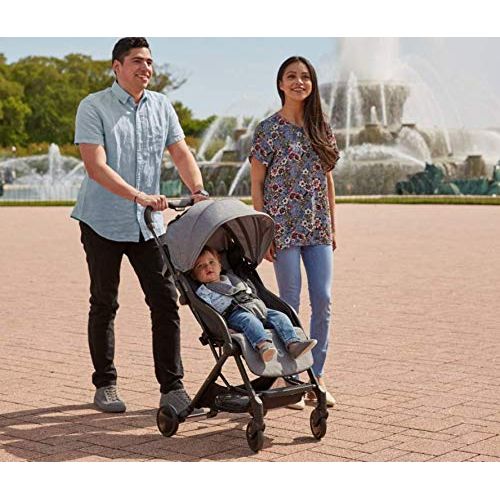  [아마존베스트]Contours Bitsy Compact Fold Lightweight Stroller for Travel, Airplane Friendly, Adapter-Free Car Seat Compatibility, Granite Grey