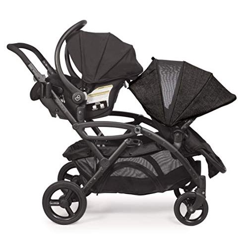  [아마존베스트]Contours Options Elite Tandem Double Toddler & Baby Stroller, Multiple Seating Configurations, Reclining Seats, Lightweight Frame, Car Seat Compatibility, Large Storage Basket, Car