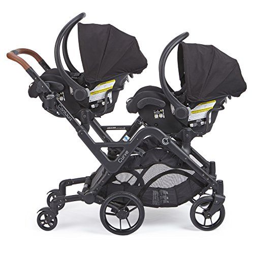  [아마존베스트]Contours Curve Tandem Double Stroller for Infants, Toddlers or Twins - 360° Turning, Multiple Seating Options, Graphite Gray