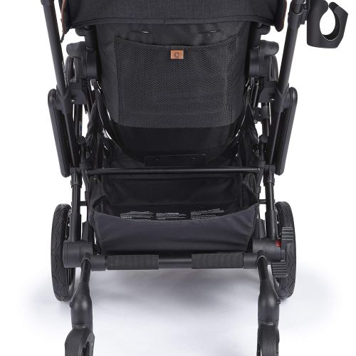  [아마존베스트]Contours Curve Tandem Double Stroller for Infants, Toddlers or Twins - 360° Turning, Multiple Seating Options, Graphite Gray