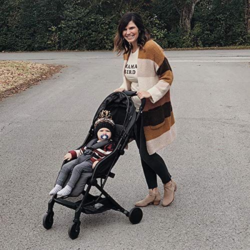  Contours Bitsy Compact Fold Lightweight Travel Stroller, Extended Canopy, Reclining Seat, Airplane Friendly, One-Hand Fold, Large Storage Basket, Adapter-Free Car Seat Compatibilit