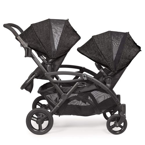  Contours - Options Elite Tandem Double Baby Stroller, Multiple Seating Configurations and Lightweight Frame - Carbon Gray