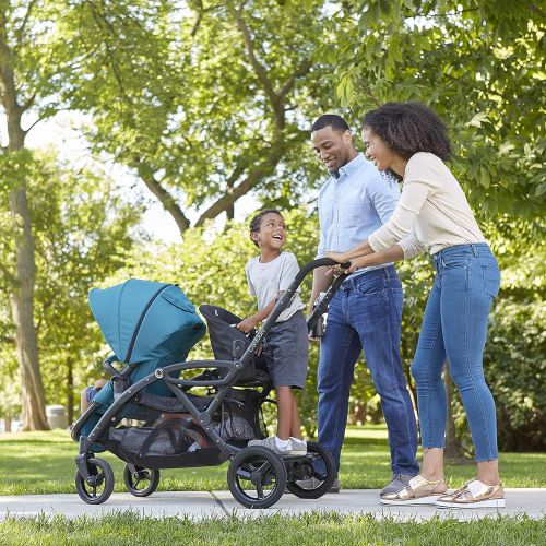  Contours - Options Elite Tandem Double Baby Stroller, Multiple Seating Configurations and Lightweight Frame - Carbon Gray