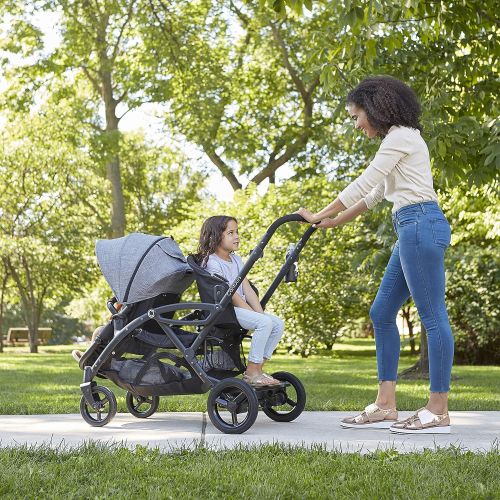  Contours - Options Elite Tandem Double Baby Stroller, Multiple Seating Configurations and Lightweight Frame - Carbon Gray