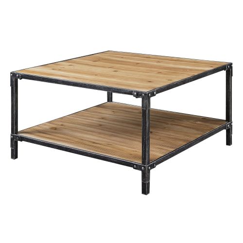  Convenience Concepts Laredo Coffee Table, Natural & Black