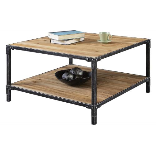  Convenience Concepts Laredo Coffee Table, Natural & Black