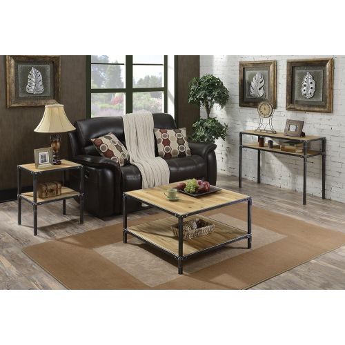  Convenience Concepts Laredo Coffee Table, Natural & Black