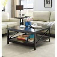 Convenience Concepts Oxford 36 Square Coffee Table, Black