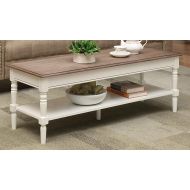 Convenience Concepts French Country Coffee Table, Driftwood / White