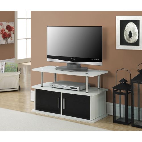  Convenience Concepts Designs2Go Deluxe 2-Door TV Stand with Cabinets, White