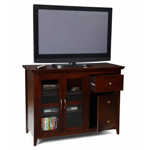  Convenience Concepts Designs2Go Sierra Highboy TV Stand for Flat Panel TVs Up to 50-Inch or 100-Pounds, Rich Espresso