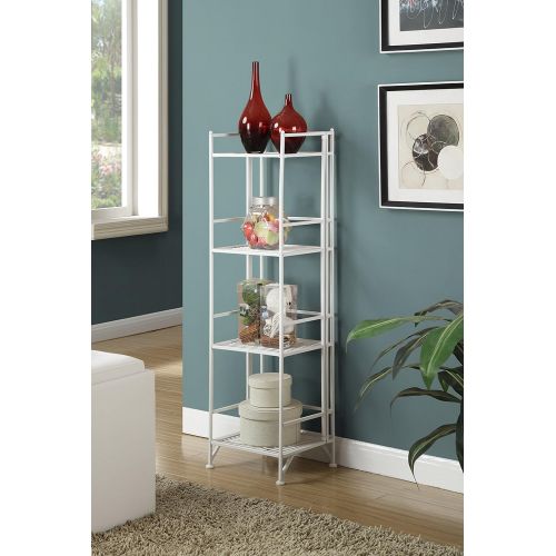  Convenience Concepts Designs2Go X-Tra Storage 3-Tier Folding Metal Shelf, Black