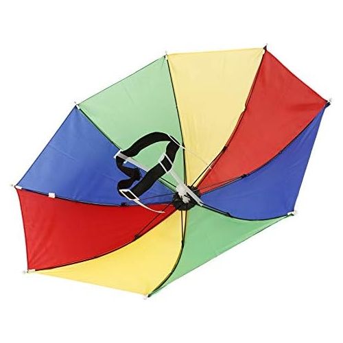  [아마존베스트]Westeng Sun Rain Umbrella Hat Golf Fishing Camping Headwear Cap 55cm Diameter 1Piece