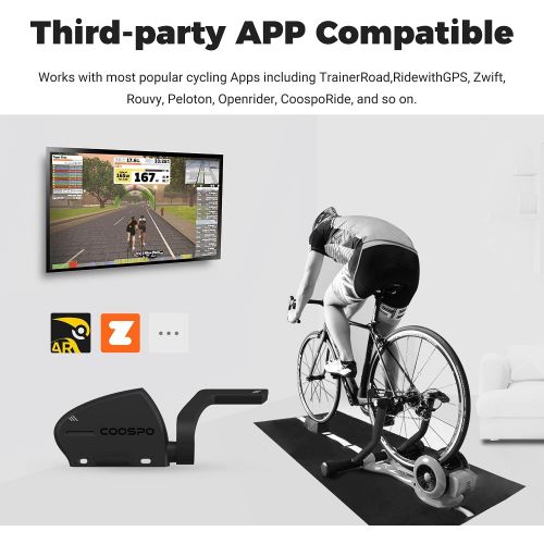  CooSpo Cadence and Speed Sensor,2 in 1 Bluetooth ANT+ RPM Cycling Cadence Sensor,Wireless Bike Speed Sensor for Bicycle,Compatible Cycling Computer Runtastic Pro, Zwift, UA Run, Ro