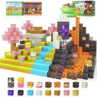 Magnetic Blocks - Build Mine Magnet World Magic Portal Set, Magnetic Tiles Building Blocks Toddler Toys STEM Sensory Outdoor Toys for 3+ Year Old Boys & Girls, Creative Kids Games Kids Toys