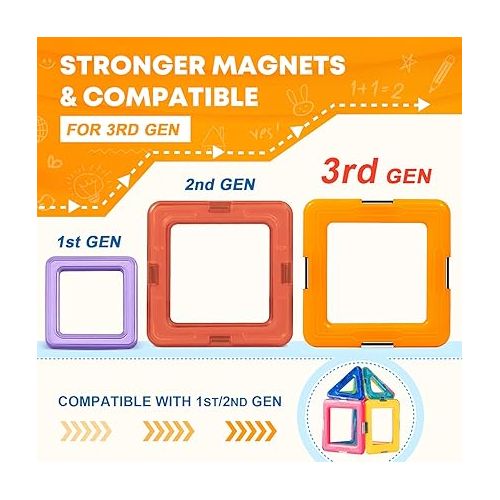  Magnetic Building Blocks STEM Toy for Kids 3+ - Endless Educational Play Value