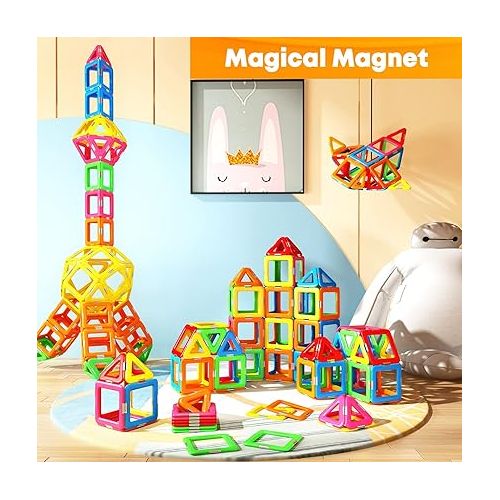  Magnetic Building Blocks STEM Toy for Kids 3+ - Endless Educational Play Value