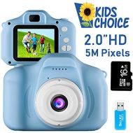 [아마존베스트]Coodoo Kids Camera Toys for 4-8 Year Old Boys Toddler Rechargeable Cameras with 2 Inch IPS Screen for Children Birthday Gift Idea(Free 16GB Memory Card Included)