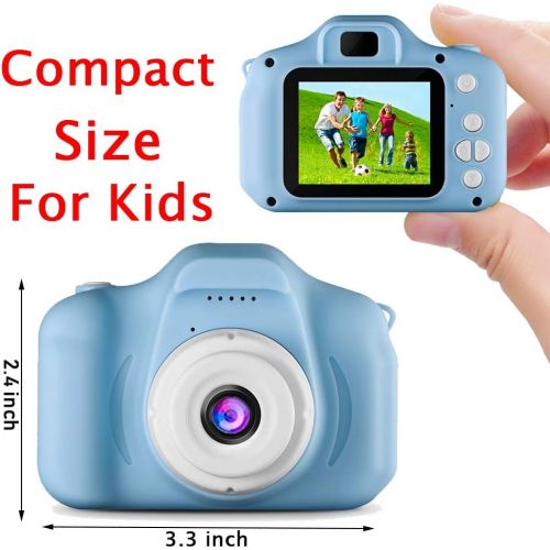  [아마존베스트]Coodoo Kids Camera Toys for 4-8 Year Old Boys Toddler Rechargeable Cameras with 2 Inch IPS Screen for Children Birthday Gift Idea(Free 16GB Memory Card Included)