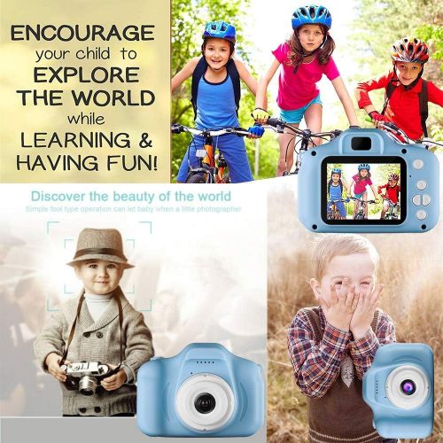  [아마존베스트]Coodoo Kids Camera Toys for 4-8 Year Old Boys Toddler Rechargeable Cameras with 2 Inch IPS Screen for Children Birthday Gift Idea(Free 16GB Memory Card Included)