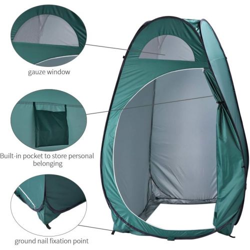  Coofel Easy Pop Up Privacy Shower Tent, Portable Outdoor Shower Tent for Camping, Biking, Toilet, Shower, Beach and Changing Room