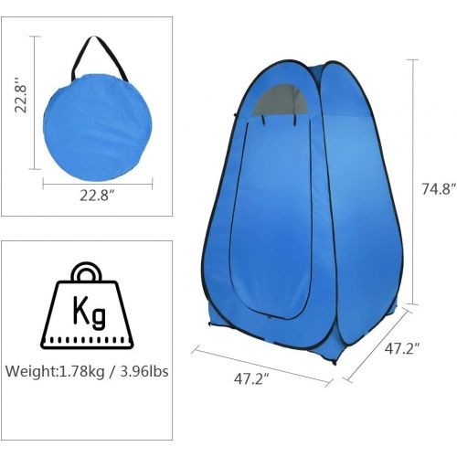  Coofel Toilet Shower Tent 1-2 Person Portable Pop Up Dressing Tent Changing Room Privacy Tent Camping Shelter