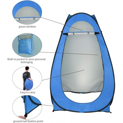  Coofel Toilet Shower Tent 1-2 Person Portable Pop Up Dressing Tent Changing Room Privacy Tent Camping Shelter