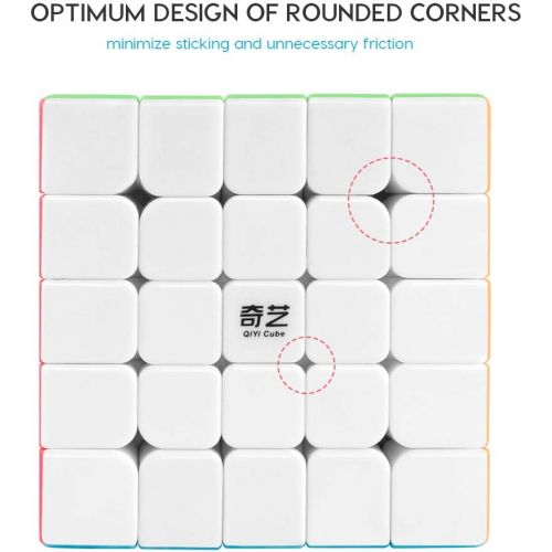  [아마존베스트]Coogam Qiyi 5x5 Speed Cube Stickerless Puzzle Toy (Qizheng S Version)