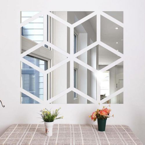  Coohole 16PC Removable 3D Modern Specchio Acrylic Mirror Wall Sticker Home Decoration