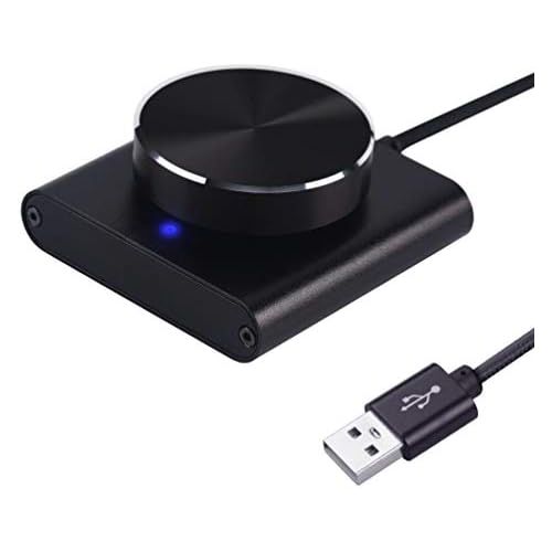  [아마존베스트]Cooidea USB Volume Control Button Mute Function Computer Speaker Audio Volume Control Adjuster Support Win7 / 8 / 10 / XP / Mac / Vista Android