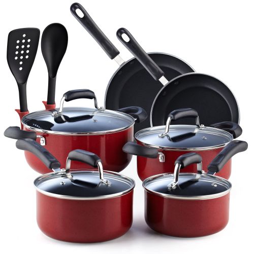  Cook N Home 12-Piece Nonstick Stay Cool Handle Cookware Set