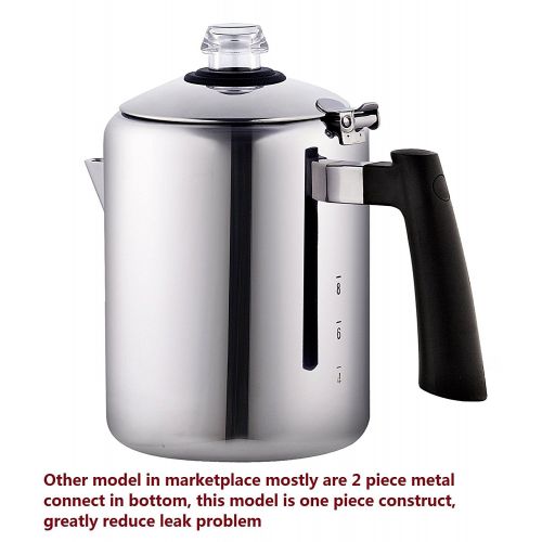  Cook N Home 8-Cup Stainless Steel Stovetop Coffee Percolator