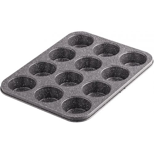  Cook N Home Nonstick Bakeware Set 6-Piece Heavy Gauge, Cake/Cookie/Muffin/Loaf, Baking Pans Set, Black