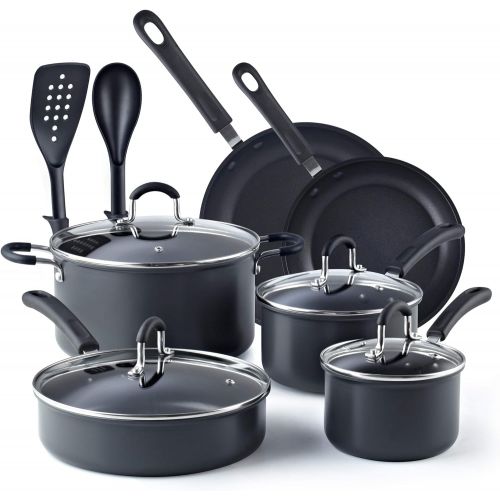  Cook N Home 02597 12-Piece Nonstick Hard Anodized Cookware Set