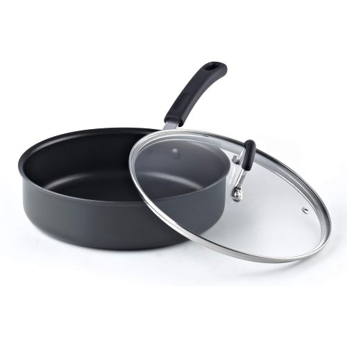  Cook N Home 2635 3 Quart/24cm Anodized Nonstick Saute Pan, 3 Quarts, Black