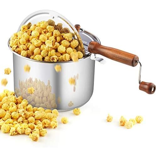  [아마존베스트]Cook N Home 02627 Stainless Steel Popcorn Popper, 6 quart, Silver